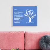 詩編23 KJVと系図 キャンバスプリント (インサイチュ (リビング))