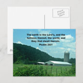 詩編24:1 ポストカード (正面/裏面)
