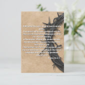 詩編24:4-7 KJV祈りの言葉フラットグリーティングカード カード (スタンド正面)