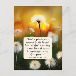 詩編25 14神の愛する人バイブル聖句クリスチャン ポストカード