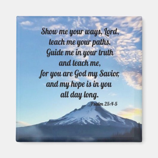 詩編25:4-5 マグネット (正面)