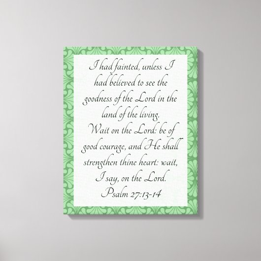 詩編27時13～14分 キャンバスプリント (正面)