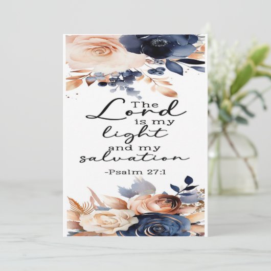 詩編27:1勇気付けられるカード サンキューカード (スタンド正面)