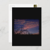 詩編27:1夜明けブラック縁ど ポストカード (正面/裏面)