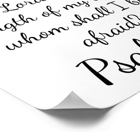 詩編27:1 ポスター (角)