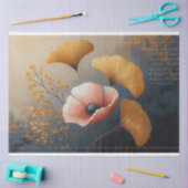 詩編27:4ポピー銀杏デコペティッシュペーパー 薄葉紙 (クラフト)