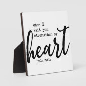 詩編27:4待ち聖書聖なる書物、 経典ファームハウスサイン フォトプラーク (正面)