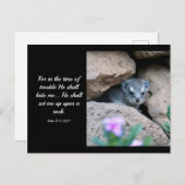 詩編27:5 (KJV) ポストカード (正面/裏面)