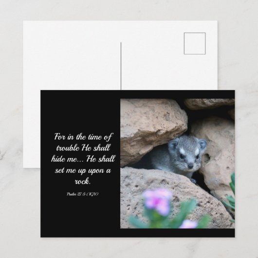 詩編27:5 (KJV) ポストカード (正面/裏面)