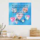 詩編28:7 ポスター (キッチン)
