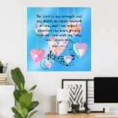 詩編28:7 ポスター (ホームオフィス)