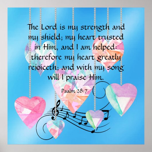 詩編28:7 ポスター (正面)