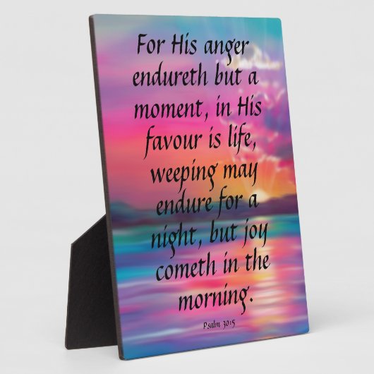 詩編30:5 フォトプラーク (側面)