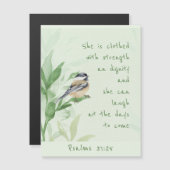 詩編31:25彼女は強さの聖なる書物、 経典で服を着ている (正面/裏面)