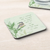 詩編31:25彼女は強さの聖なる書物、 経典で服を着ている コースター (左側)