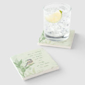 詩編31:25彼女は強さの聖なる書物、 経典で服を着ている ストーンコースター (横)