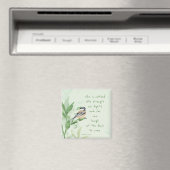 詩編31:25彼女は強さの聖なる書物、 経典で服を着ている マグネット (インサイチュ (食洗機))