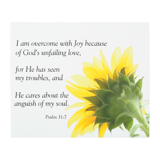 詩編31:7メタルウォールアート メタルプリント (正面)