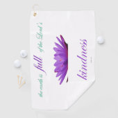 詩編33パープルロータスの優しさ ゴルフタオル (インサイチュ)