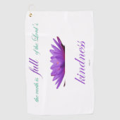 詩編33パープルロータスの優しさ ゴルフタオル (正面)