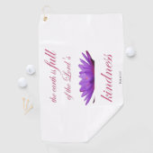 詩編33パープルロータスの優しさ ゴルフタオル (インサイチュ)