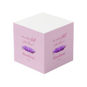 詩編33パープルロータスの優しさ フォトキューブ (裏面アングル)