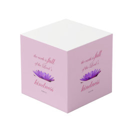 詩編33パープルロータスの優しさ フォトキューブ