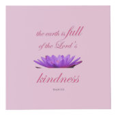 詩編33パープルロータスの優しさ フォトキューブ (正面)