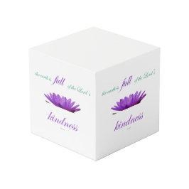 詩編33パープルロータスの優しさ フォトキューブ