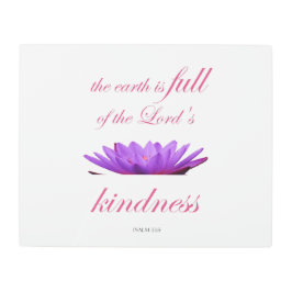 詩編33パープルロータスの優しさ メタルプリント