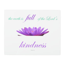 詩編33パープルロータスの優しさ メタルプリント