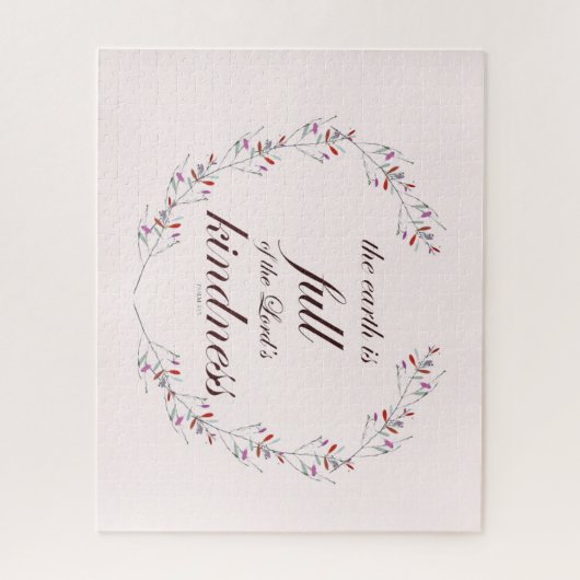 詩編33聖なる書物、 経典フローラリース芸術 ジグソーパズル (縦)