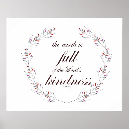 詩編33聖なる書物、 経典フローラリース芸術 ポスター (正面)