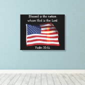 詩編33:12キャンバス キャンバスプリント (インサイチュ (ウッドフロア))