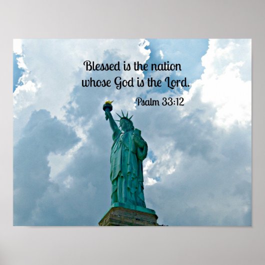 詩編33:12 ポスター (正面)