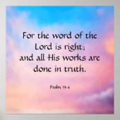 詩編33:4 ポスター (正面)