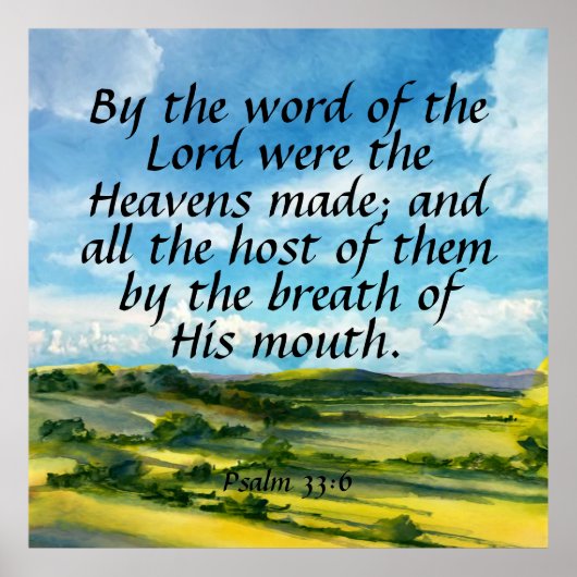 詩編33:6 ポスター (正面)