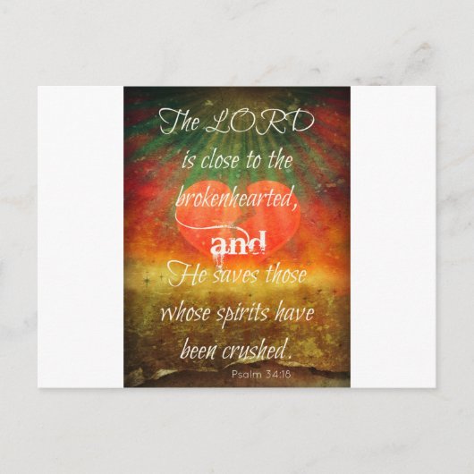 詩編34:18愛 ポストカード (正面)
