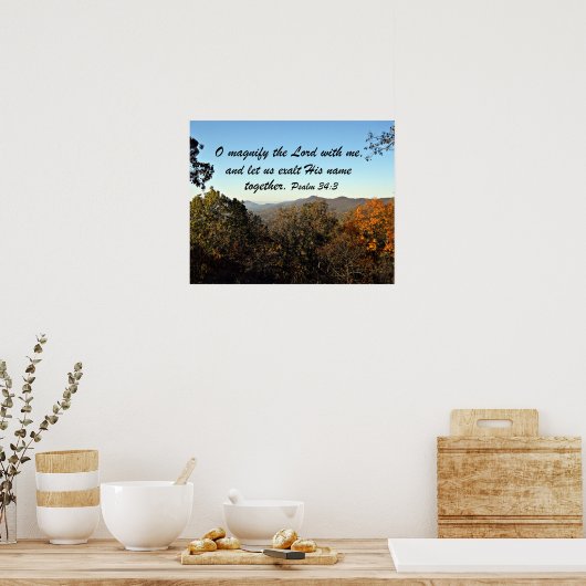 詩編34:3 ポスター (キッチン)