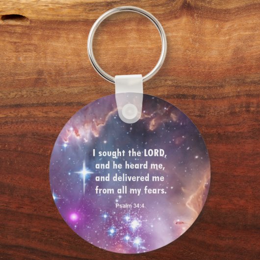 詩編34:4 キーホルダー (正面)