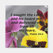 詩編34:4 マグネット (正面)