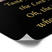 詩編34:8.味と参照。クリスチャン・アート・ポスター ポスター (角)