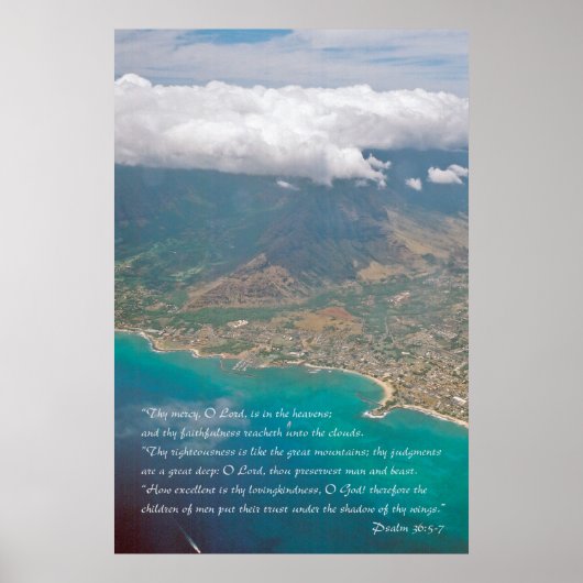 詩編36:5-7聖なる書物、 経典ポスター ポスター (正面)