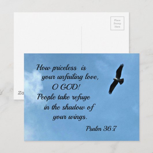 詩編36:7 ポストカード (正面/裏面)