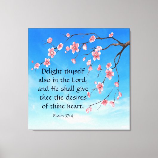 詩編37:4 キャンバスプリント (正面)