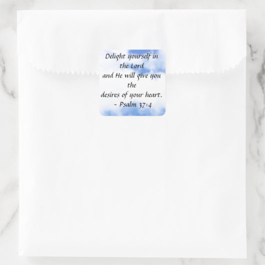 詩編37:4 スクエアシール (バッグ)