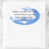 詩編37:4 楕円形シール (バッグ)