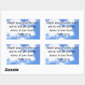 詩編37:4 長方形シール (シート)