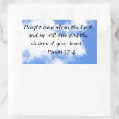 詩編37:4 長方形シール (バッグ)