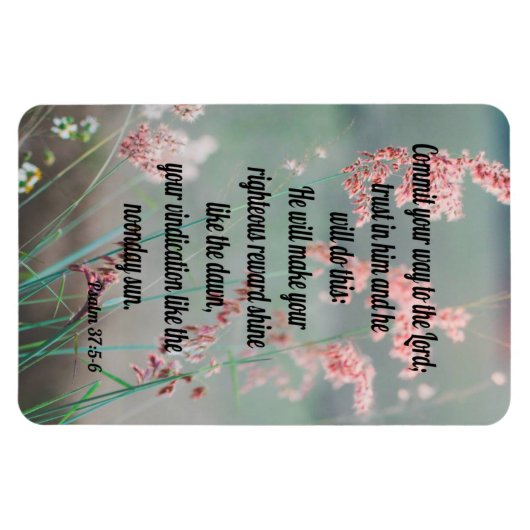 詩編37:5-6 マグネット (横)